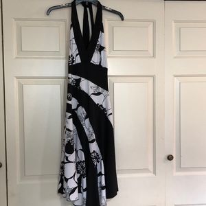 Rampage Halter Dress. Medium. Black/White